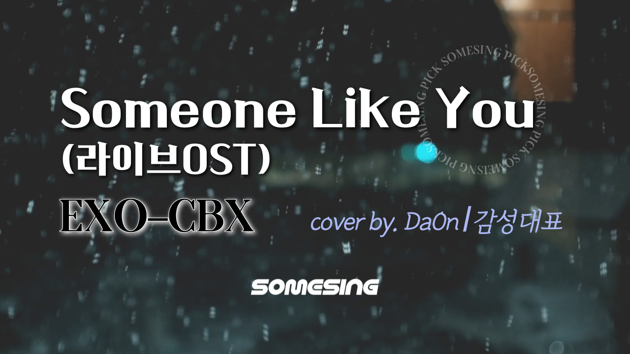 EXO-CBX(첸백시) - Someone Like You(라이브OST) (cover by. DaOnㅣ감성대표)