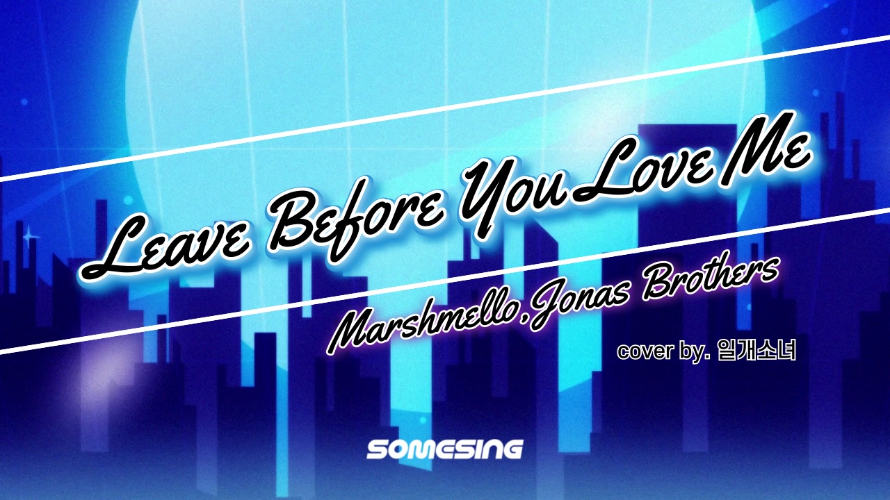 Marshmello,Jonas Brothers - Leave Before You Leave Me (cover by. 일개소녀)